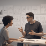 How does a deaf person tell a blind person that his child is going to fall?